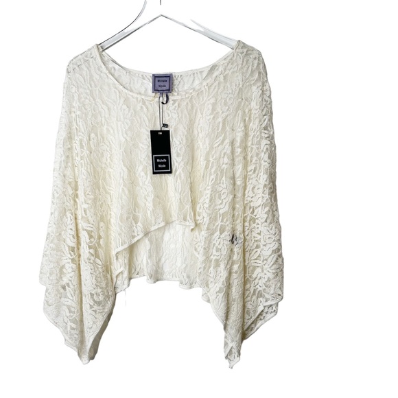 Michelle Nicole Tops - NWT Michelle Nicole Sheer Lace Dolman Cropped Top XS